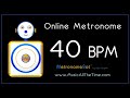 online metronome at 40 bpm metronomebot