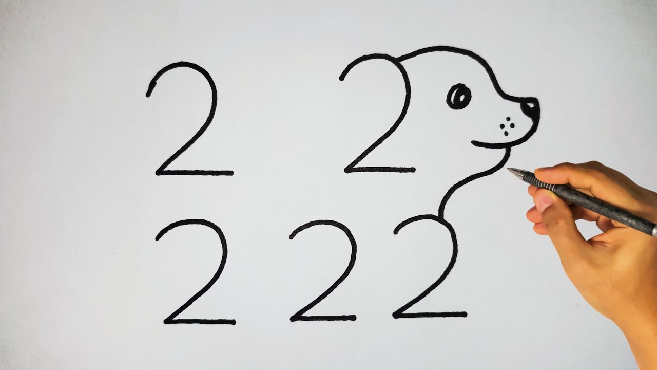 How To Draw A Dog Using Numbers And Letters