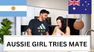 AUSSIE GIRLFRIEND TRIES ARGENTINIAN YERBA MATE 🧉 🇦🇷 🦘🇦🇺