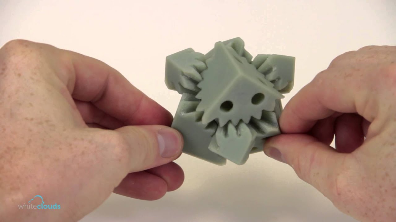 WhiteCloud's 3D Printed Brain Cube - YouTube