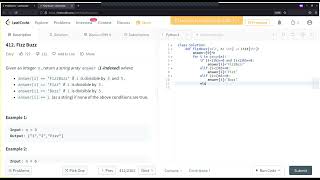 Fizz Buzz | LeetCode | Easy | Python Solution | Interview Preparation