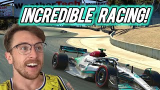 WHAT If FORMULA 1 Cars Took on LAGUNA SECA? Intense F1 Battles at The Corkscrew!