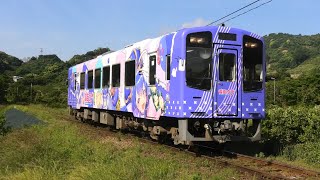 【「音街ウナ」×「天竜浜名湖鉄道」フルラッピング列車 新生『うなぴっぴごー！』】天竜浜名湖鉄道TH2100形TH2114号車 掛川行 尾奈～知波田通過【4K】