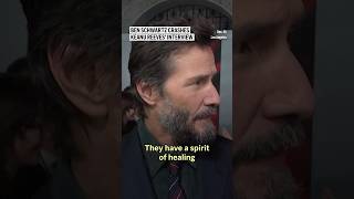 Ben Schwartz crashes Keanu Reeves' interview