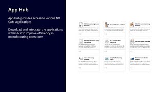 NX CAM App Hub - A smarter way to access CAM applications