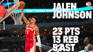 Jalen Johnson does it all in Win over Bucks | 23 PTS, 13 REB, 5 AST, 2 STL