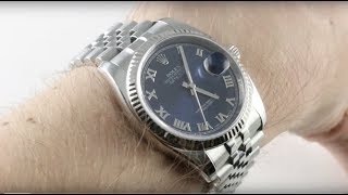 Rolex Datejust (BLUE DIAL) Steel & White Gold 116234 Luxury Watch Review