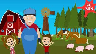 [20 MIN LOOP] Old MacDonald Had a Farm 🐄🎵 | Fun Kids Songs & Nursery Rhymes & Cartoons