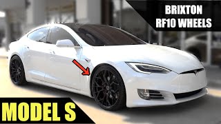 Tesla Model S: Brixton Satin Black RF10 Wheels *Walkaround*