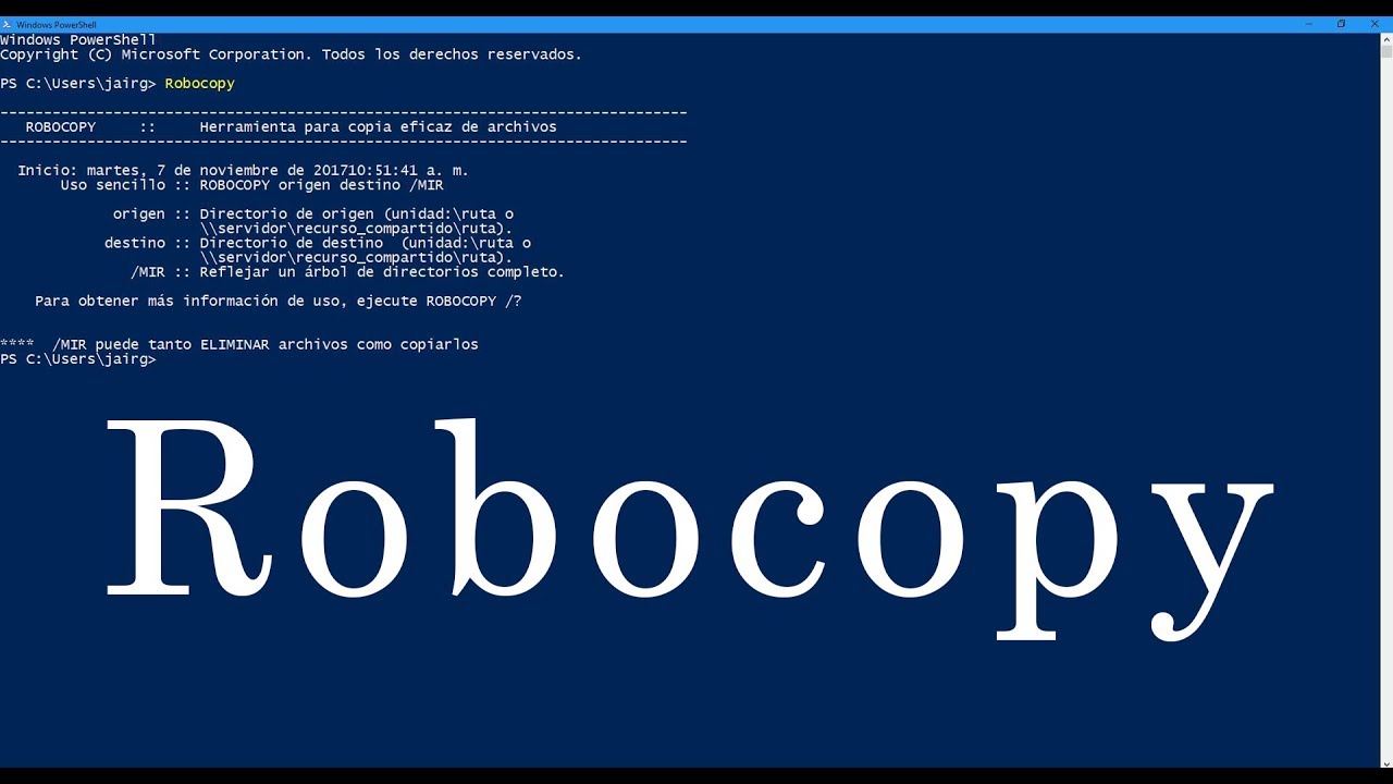 Mover Carpetas Y Archivos Eliminando Los De Origen Con ROBOCOPY - YouTube