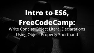Write Concise Object Literal Declarations Using Object