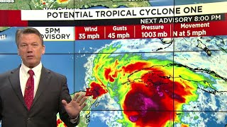 Potential Tropical Cyclone One could bring heavy rain to Florida over the weekend