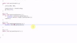 Learning Java: Part 21: Using a KeyListener
