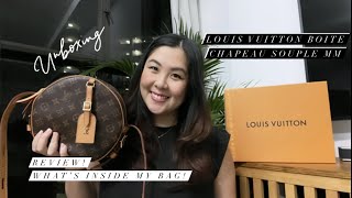 UNBOX WITH ME: LOUIS VUITTON BOITE CHAPEAU SOUPLE MM + REVIEW + WHAT'S IN MY BAG