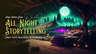 ALL NIGHT STORYTELLING & RAIN | Volume 04: Over 6 Hours of Bedtime Stories | No Ads | Black Screen