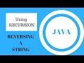 Reversing a STRING using RECURSION