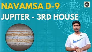 Jupiter in 3rd House in D-9 Navamsa Chart - Vedic Astrology