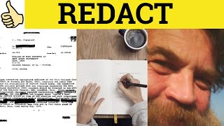 🔵 Redact Redaction Redactor - Redact Meaning - Redact Examples - Redact Definition - Formal English