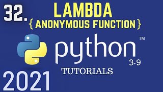 Python 3.9 Tutorials: Lambda Function In Python | Anonymous Function Python Tutorial For Beginners