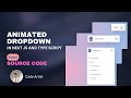 Dropdown In Next JS || Dropdown Menu Typescript | N5