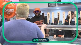 Brandon Graham goes behind the counter at Dunkin' for a good cause