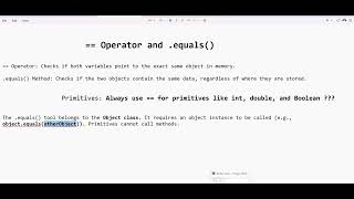 Java Interview Question: Difference Between == and .equals()