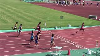 170914 中学市内新人 2年男子100m決勝(大会新)