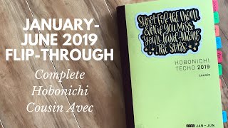 January-June 2019 Bullet Journal Flip-Through || Complete Hobonichi Cousin Avec || Mandy Lynn Plans