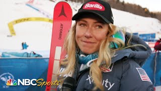 Mikaela Shiffrin talks costly missed gate, bouncing back, and Roger Federer | NBC Sports