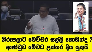 නිරූපලාට මෙච්චර සල්ලි කොහින්ද ? ආණ්ඩුව මේවට උත්තර දිය යුතුයි