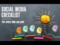 Checklist for Social Media Posts to Avoid Public Relations Disasters