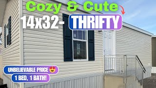 Cozy & Cute! Small Mobile Home Tour | Affordable 1 Bedroom Champion Homes #championhomes#singlewide