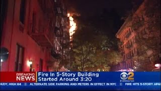 Fire Rages On Upper East Side