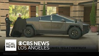 The Irvine Police Department unveils its new Tesla Cybertruck