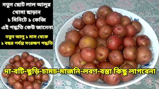 ছোট নতুন লাল আলুর খোসা ছাড়ানোড় ইউনিক আইডিয়া|১ মিনিটে ১ কেজি খোসা ছাড়ান|নতুন আলু ১ বছর সংরক্ষণ পদ্ধতি