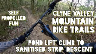 Clyne Valley Mountain Bike Trails ‘Pond lift’ climb to ‘Sanitised Strip’ descent (XC loop)