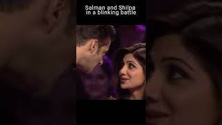 Salman Khan and Shilpa Shetty in a blinking battle