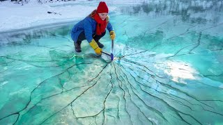 Moments d'Hiver Satisfaisants Filmés par Caméra