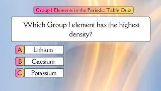 Periodic Table Quiz: 25 Questions on Group 1 Elements | Test Your Chemistry Knowledge!