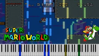 【Super Mario World】06.Underwater Theme【Piano MIDI】