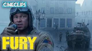 Seizing Control Of A German Town | Fury | CineClips | With Captions