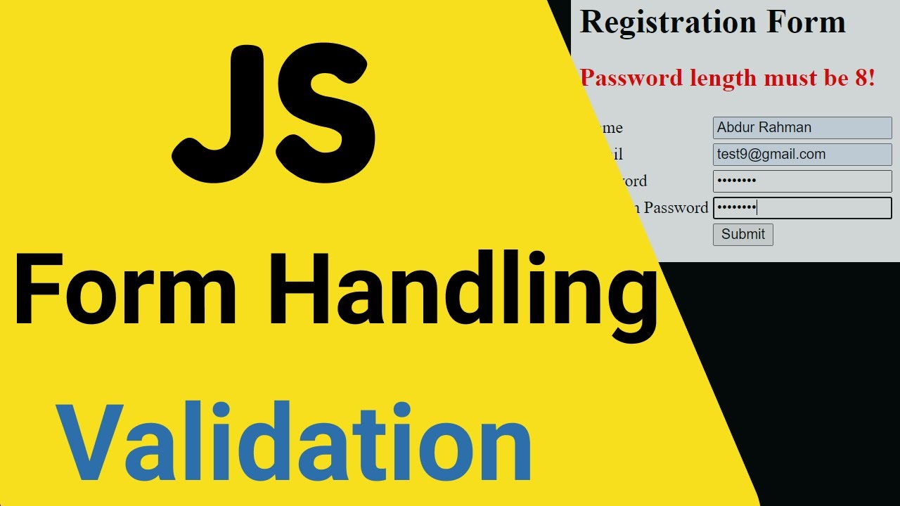 JavaScript Bangla Tutorial - JavaScript Form Validation | JavaScript ...