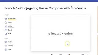 Using Quizlet to Study French