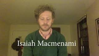 Isaiah MacMenami - SAC Editor/Librarian Pitch