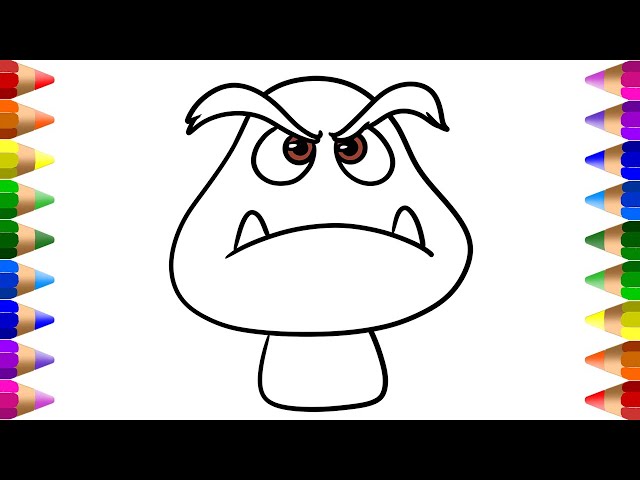 Super Mario Bros Goomba Coloring Pages 2025