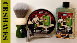 PAA Shave Chaser-A Homage To Skin Bracer / RazoRock Lupo 95 / PAA Peregrino Brush / Winner Blade....