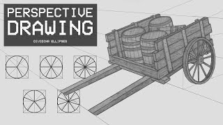 Perspective Drawing 15 - Dividing Ellipses in Perspective