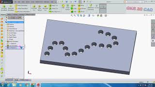 solidworks tutorial Pattern using curve, sketch Pattern and Table driven pattern
