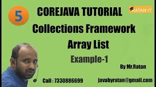 Corejava Tutorial || Collection Framework || video-5 || Array List-Example-1 || BY Ratan Sir