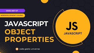 Accessing JavaScript Object properties | Full Stack Web Development | Web Development Tutorial #67